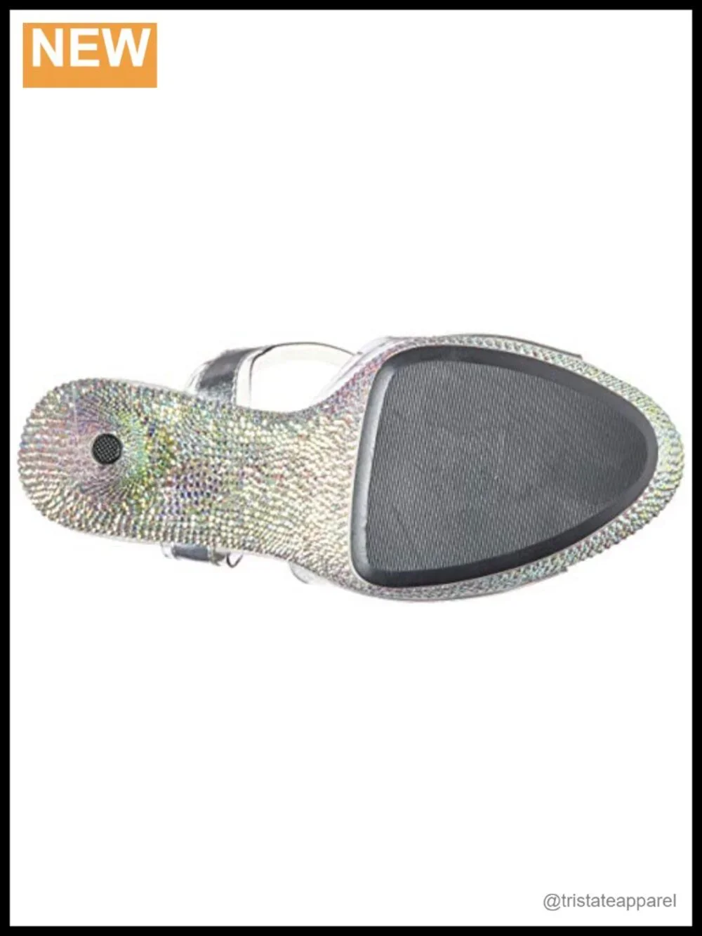 Rhinestone Platform Sandal Ankle Strap Stiletto Heel